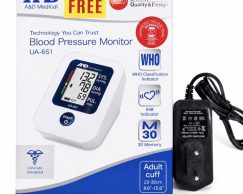 A&D DIGITA BLOOD PRESSURE METER WITH POWER ADAPTOR